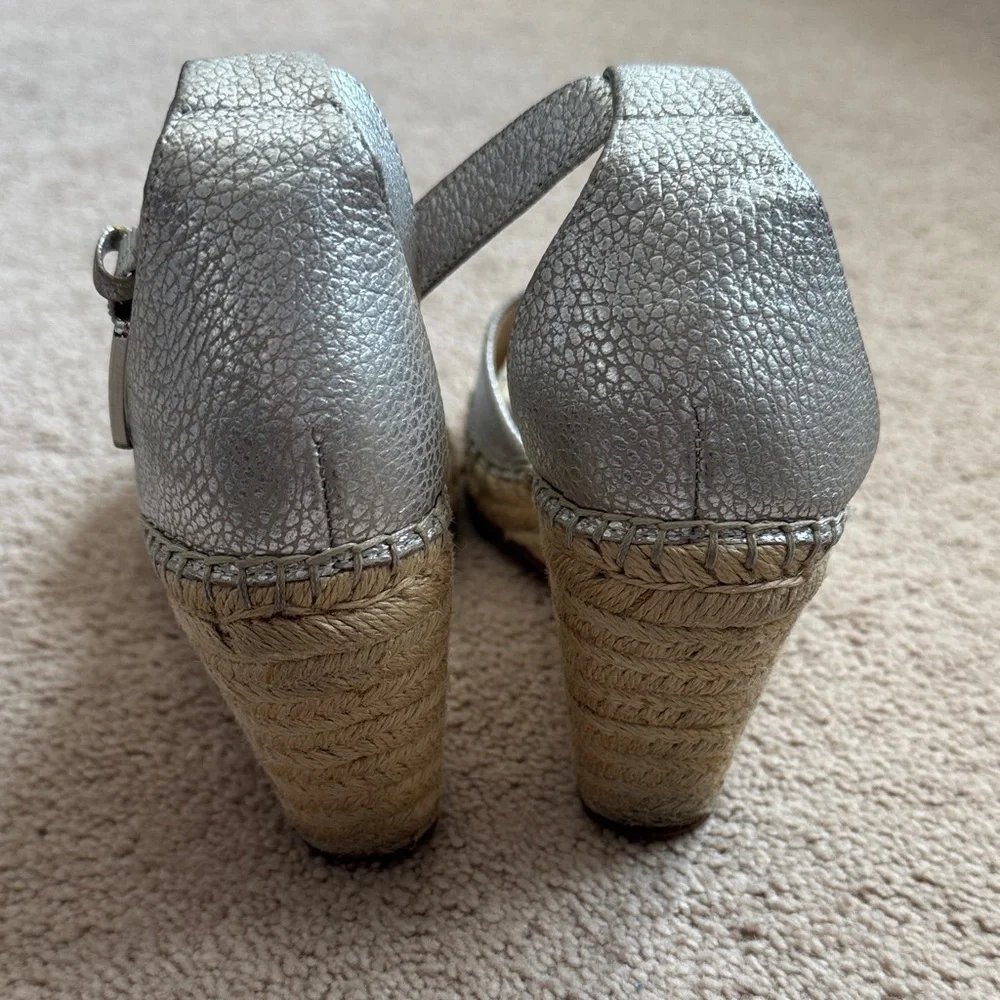 Women's Silver Wedge Sandals